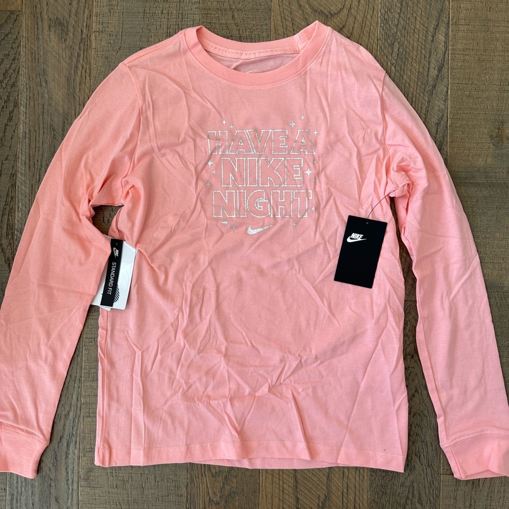 Nike Big Girl Long Sleeve Tee
